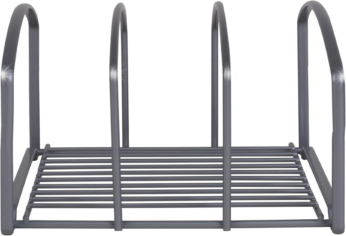 Cookware Organizer Rack for Kitchen Cabinet, 3 Slot Holder | Bronze