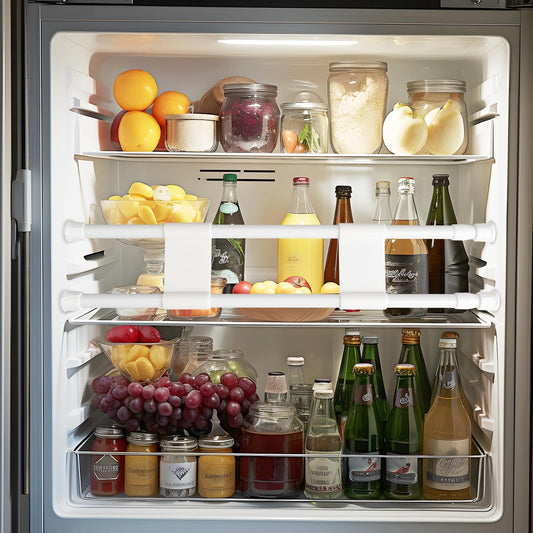 Double RV Refrigerator Bar, 16"-28" Adjustable Fridge Tension Rod