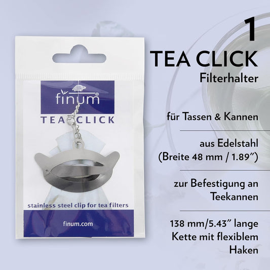 Tea Click - Stainless Steel Clip for Tea Bag Filters
