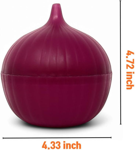 Vegetable and Fruit Saver, Keep Fresh Longer, Reusable Storage Keeper, Vegetable and Fruit Storage Containers in Fridge, BPA Free (Onion)