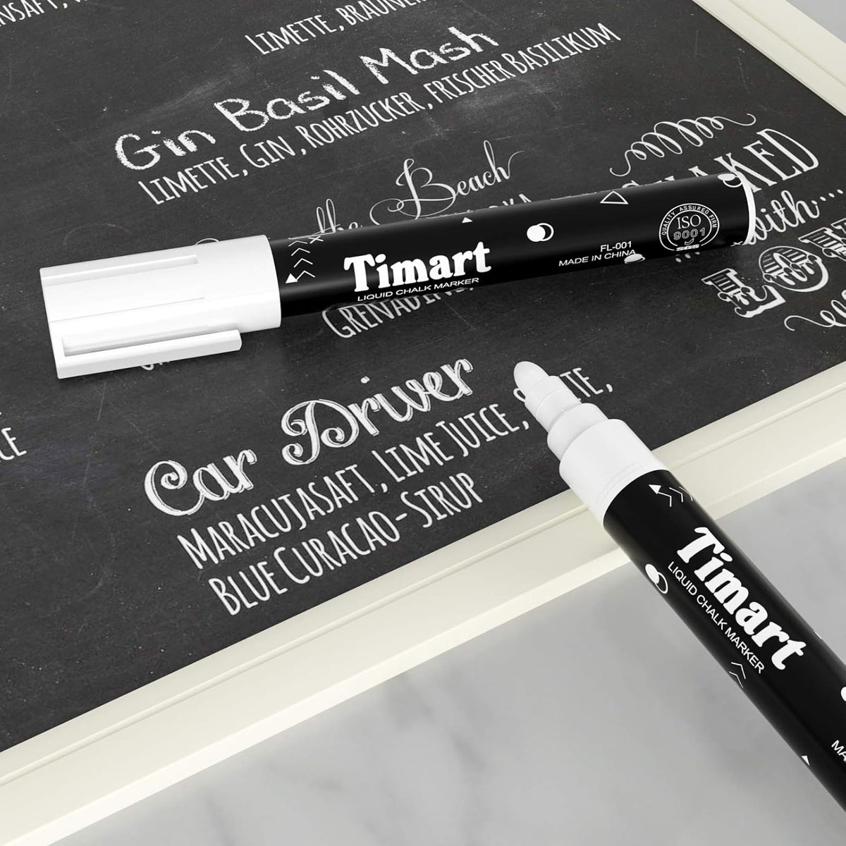 Fine Tip Chalk Markers, Liquid Chalk Pens-8 Pack, 1mm Point