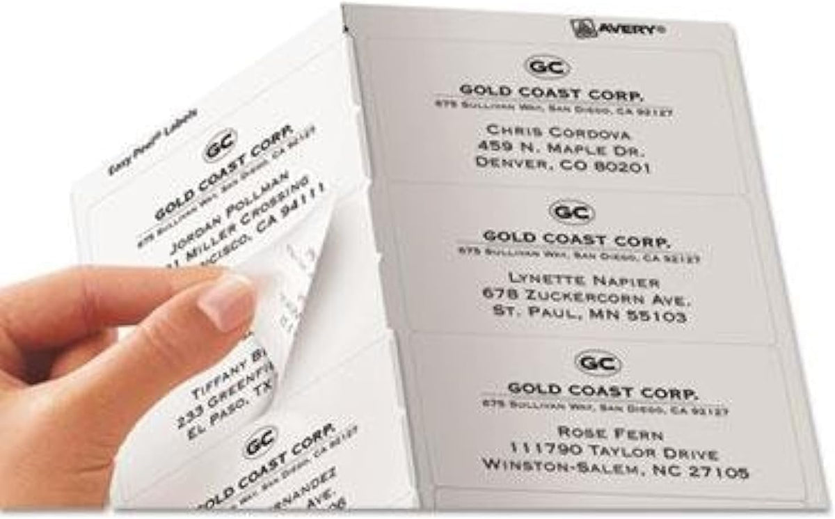 Full Sheet Printable Shipping Labels, 8.5" x 11", Matte Clear, 10 Blank Mailing Labels (18665)