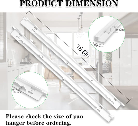 240530601 (Left) & 240530701 (Right) Refrigerator Pan Hangers Replacement, Drawer Slide Support Rail Fit for Frigi-daire and Ken-more Refrigerators Replaces# 240460401 240460501