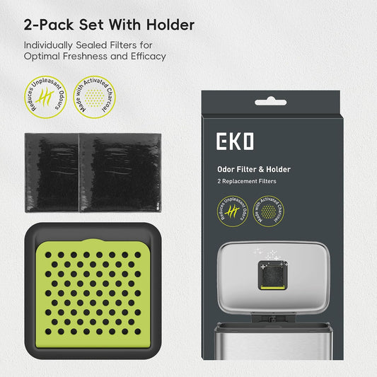 Trash Can Deodorizer Filter Kit with Case, 2-Pack
