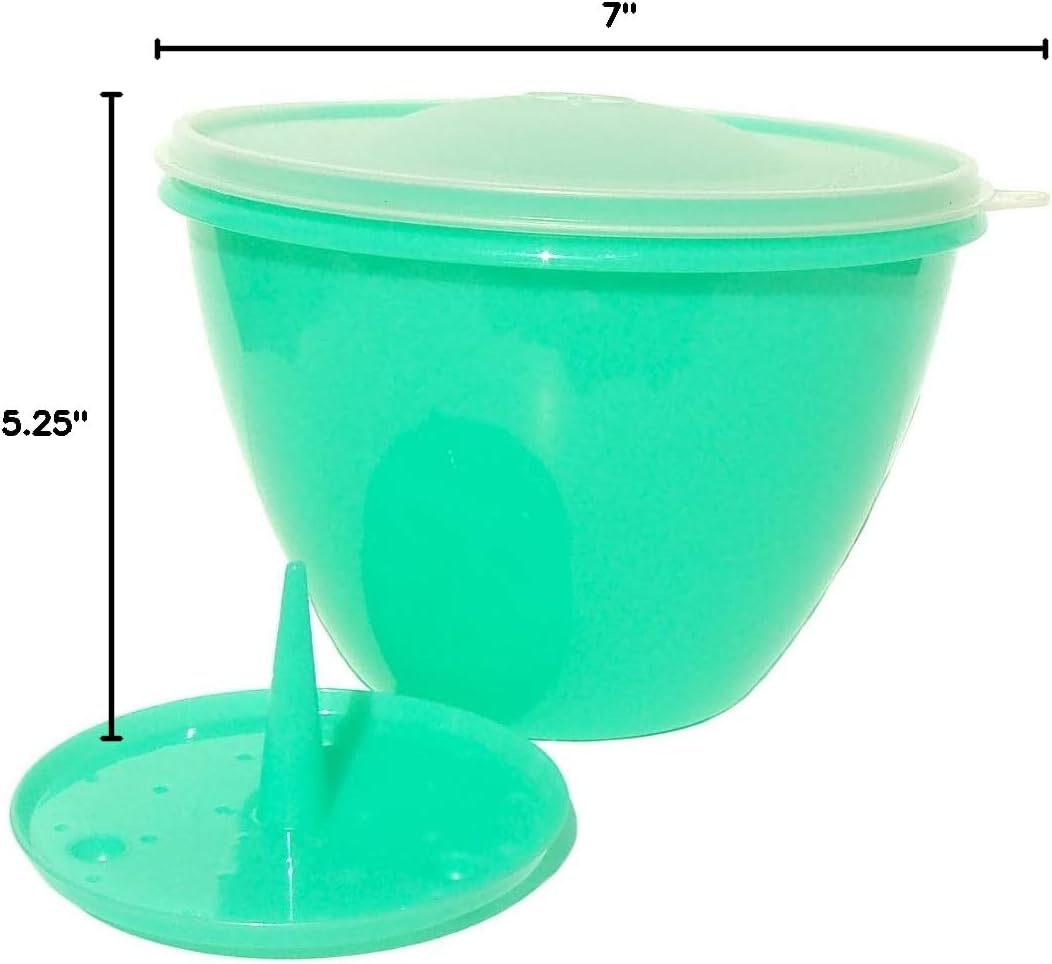 Vintage Crisp It 679 Lettuce Keeper Bowl with Spike Green