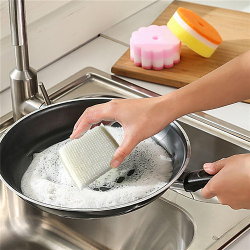 Multi-Purpose Scouring Pad - Non-Scratch Cleaning Dobie Pads for Pots, Pans, Dishes, Utensils & Non-Stick Cookware - Sponge Scrubbers Use for Kitchen, Bathroom & More