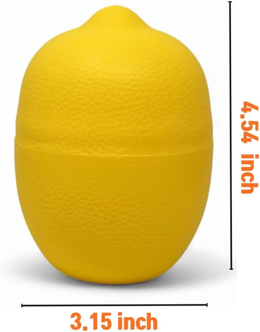 Vegetable and Fruit Saver, Keep Fresh Longer, Reusable Storage Keeper, Vegetable and Fruit Storage Containers in Fridge, BPA Free (Lemon)