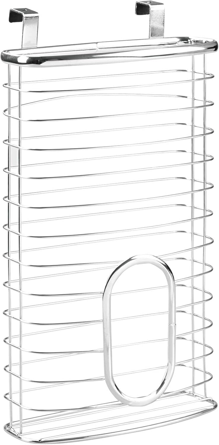 Over-The-Cabinet Plastic Bag Storage and Grocery Bag Holder, Kitchen Storage - Bronze