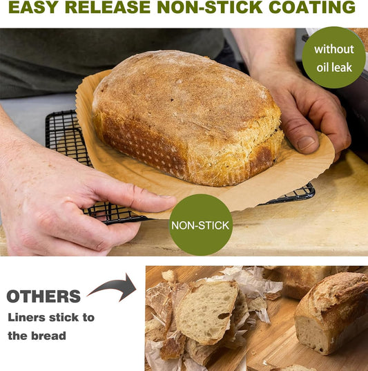 Loaf Pan Liners, 125Pcs Non-Stick Bread Pan Liners