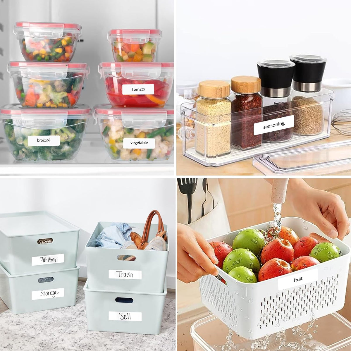 1120 PCS Removable Freezer Labels for Organizing, 1”x3” Frozen Food Labels Stickers, Tear-Resistant No Residue Blank Sticker Labels to Write On, Removable Labels for Food Containers