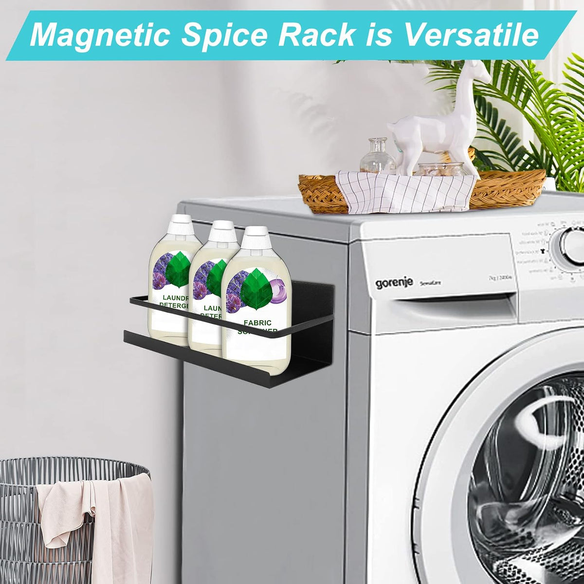 2 Pack Premium Quality Magnetic Spice Rack for Refrigerator, Strong Magnetic Spice Rack for Holding Jars, Perfect Space Saving Magnetic Shelf