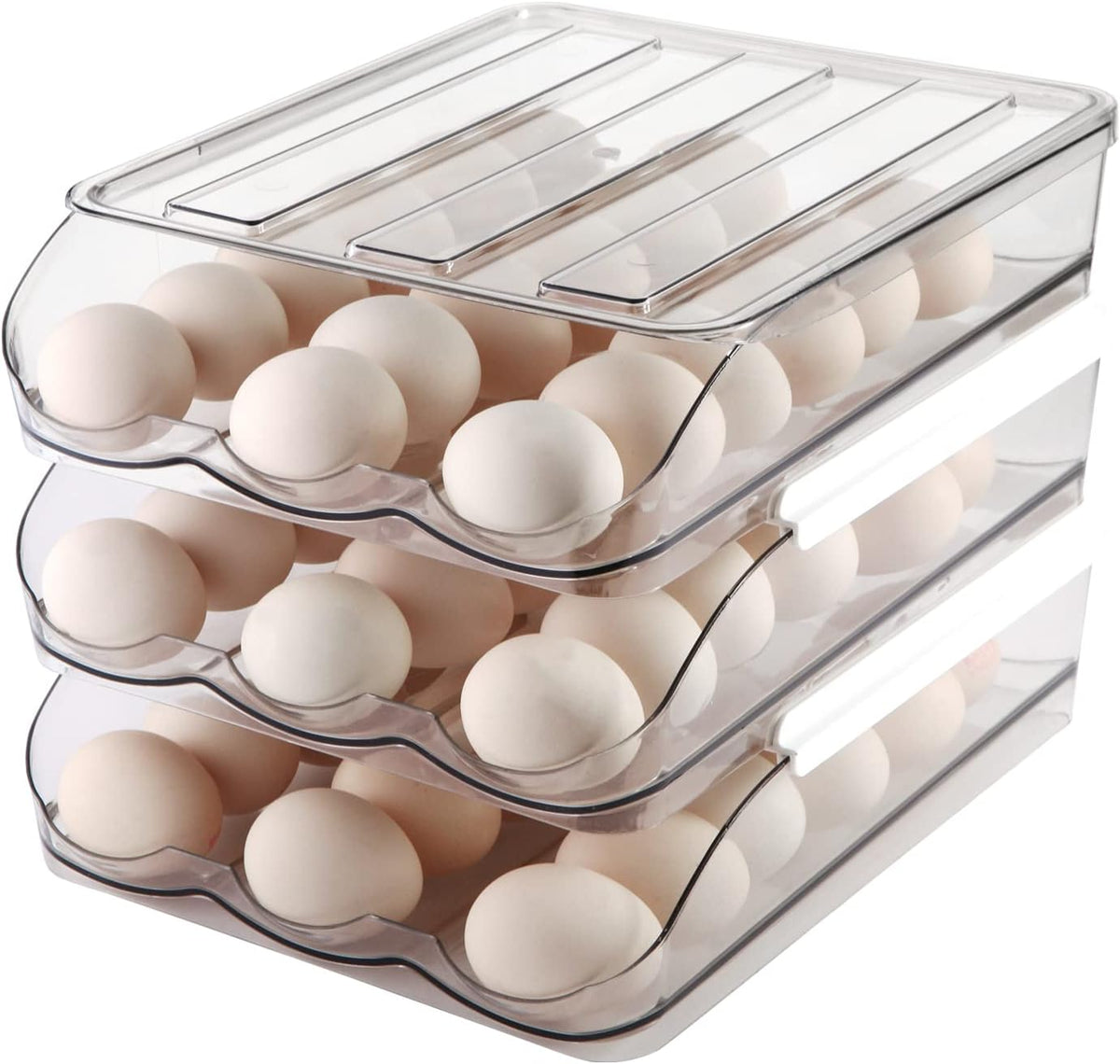 Egg Holder for Fridge, Automatic Rolling Container Storage 36 Eggs