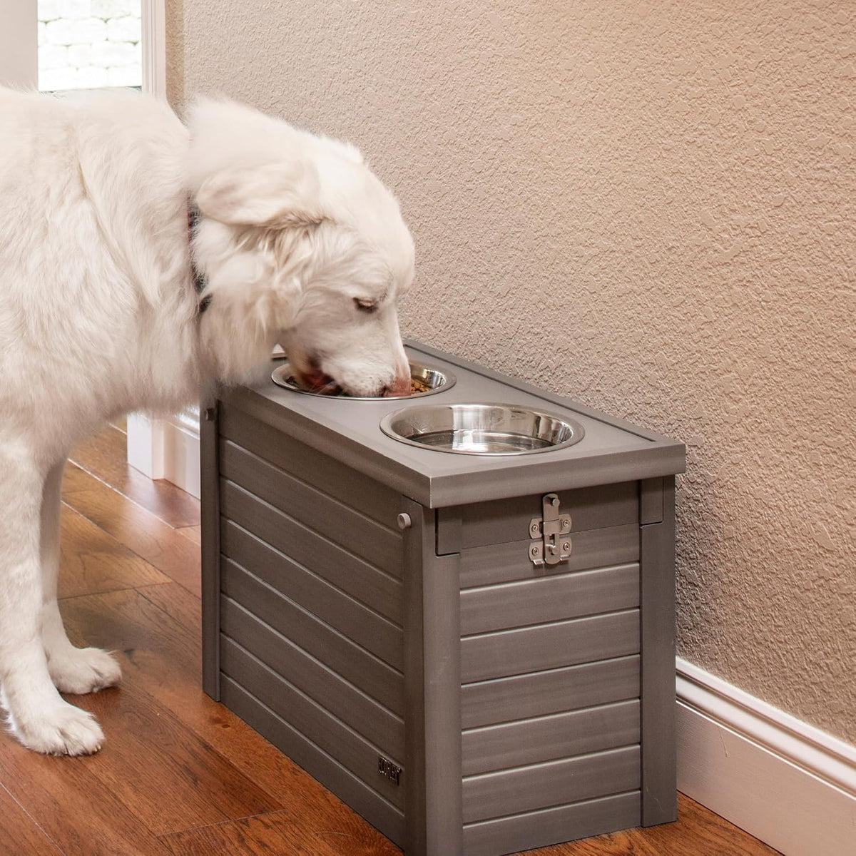 ® Piedmont Elevated Dog Feeder, Antique White