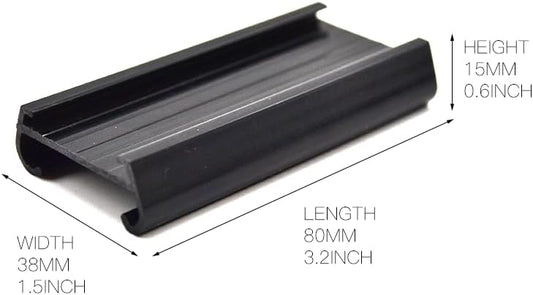 12 Pack Wire Shelf Label Holder Plastic Black 3” Long, Wire Shelving Rack Label Holder Compatible with Metro Shelves, Shelf Tags Shelving Clips for Heavy Duty Commercial Use