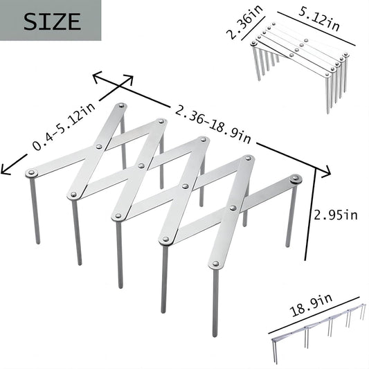 Adjustable Pot Lid Organizers, Dish Rack to Store Houseware, Plate Rack While Cooking, Kitchen Cabinet Pantry Pan and Pot Lid Organizer Rack Holder,4 sectional, 1Pcs