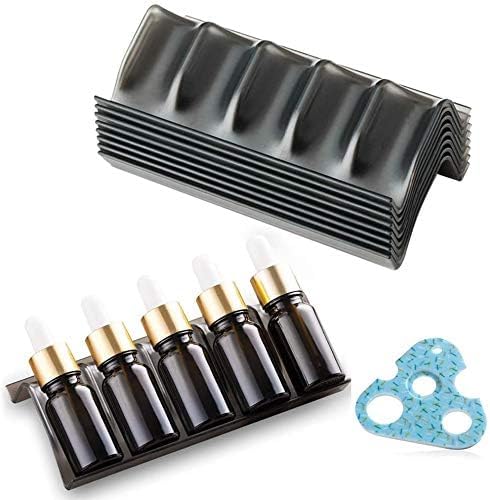 Essential Oils Shelf - Black Storage Rack with Drawer, Holds Oils (5ML-20ML)