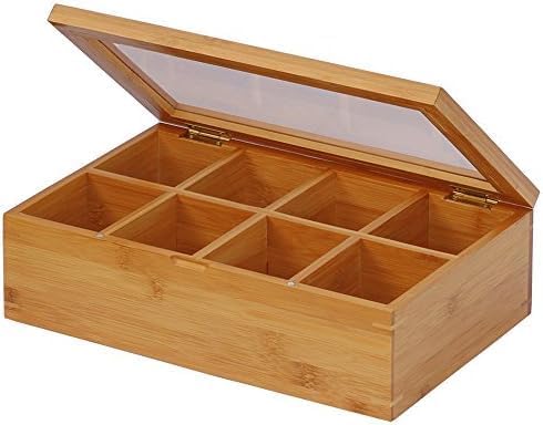 Oceanstar - TB1323 Oceanstar Bamboo Tea Box, 12 Inch, Natural