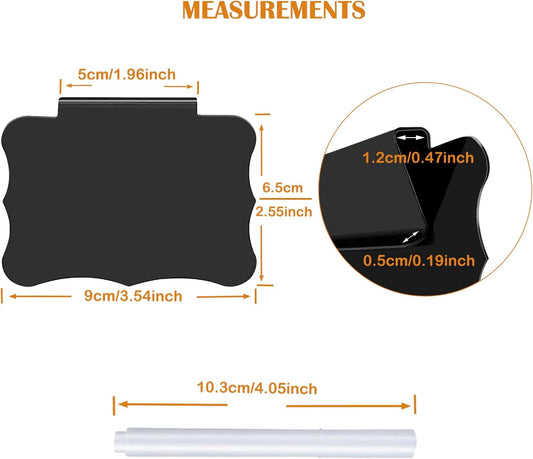 Clip-On Chalkboard Labels - Organize with Ease! Perfect for Baskets, Bins, and Containers - Clips Bin Labels & Chalk Tags