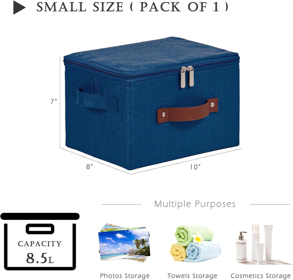 Storage Bins with Zipper Lids Decorative Lidded Baskets Boxes
