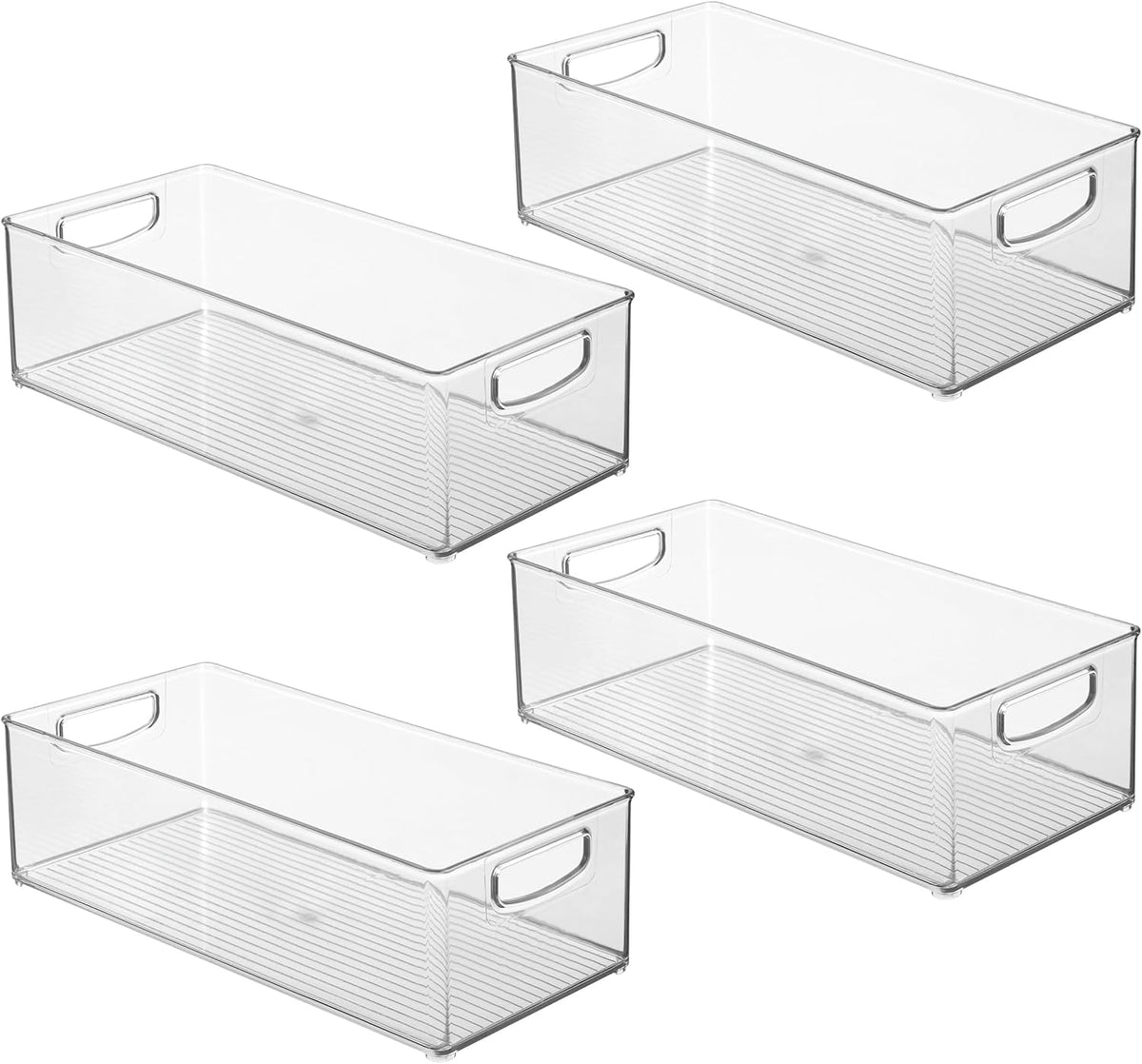 Stackable Storage Bin - Clear | Organizer Bin for Kitchen and Pantry, Made in USA