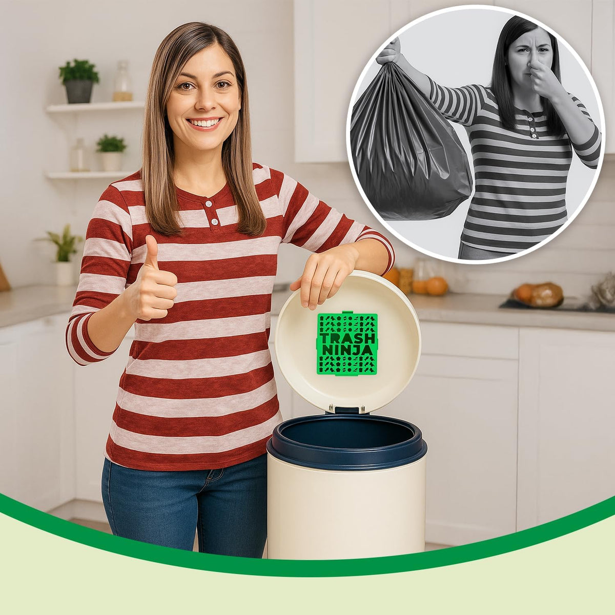 Trash Ninja Trash Odor Eliminator, Long-Lasting Citrus Scent Deodorizer
