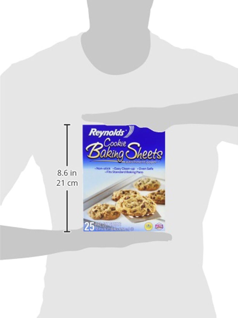 Reynolds Kitchens Parchment Baking Sheets, 25 Sheets (Pack of 4), 100 Total