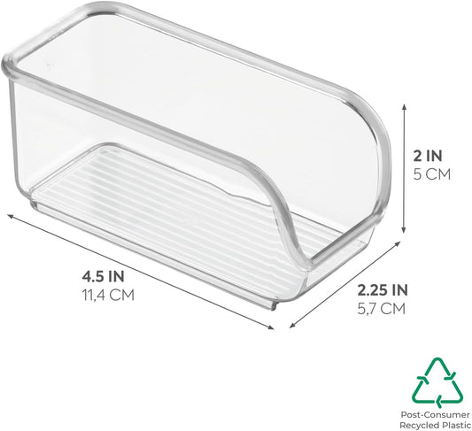 iDesign BPA-Free Plastic Sugar Packet Holder and Organizer, The Linus Collection - 2.25" x 4.5" x 2", Clear
