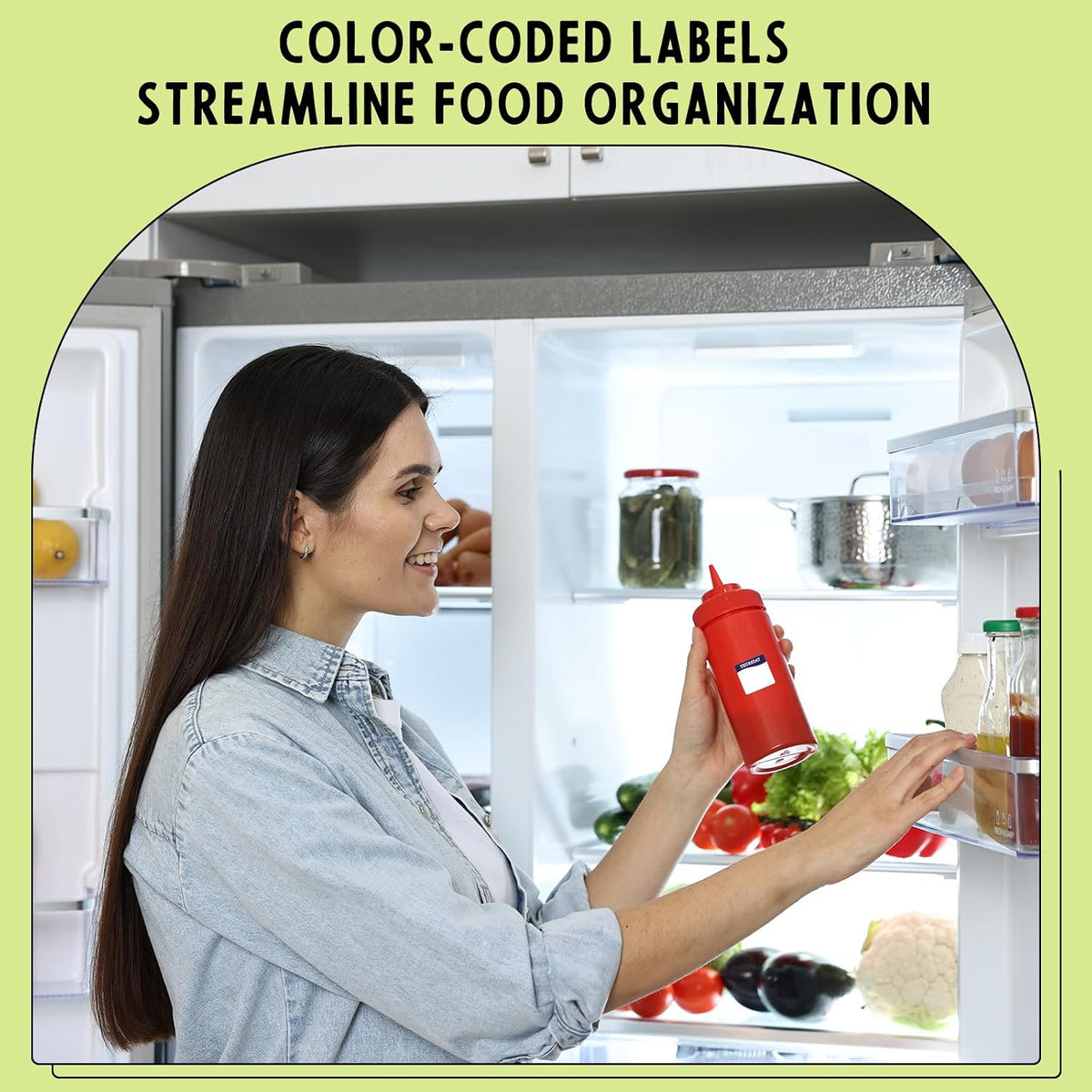 3500 Pcs Day of The Week Stickers with Wall Mount Sticker Dispenser Food Date Labels Stickers Acrylic Day Dot Dispenser 1 Inch Sticker Roll Holder Expiration Date Stickers for Food Containers Kitchen