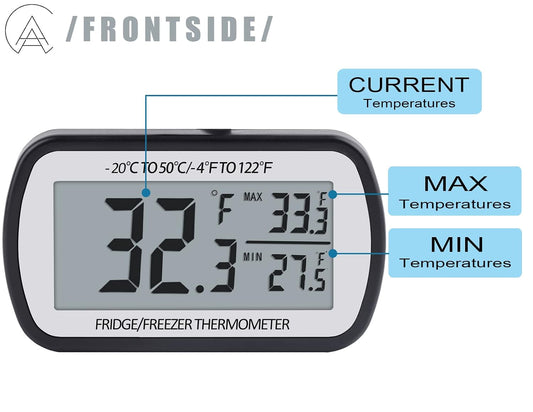 Refrigerator Thermometer Digital Fridge Freezer Thermometer