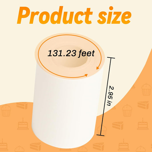 Baking Parchment Paper Side Liners - 2.95 in x 131.23 ft Cake Pan Side Liner Roll Parchment Paper Strips for Round Cake Pans, Cheesecake Springform Pan, Heat Resistant Kitchen Paper