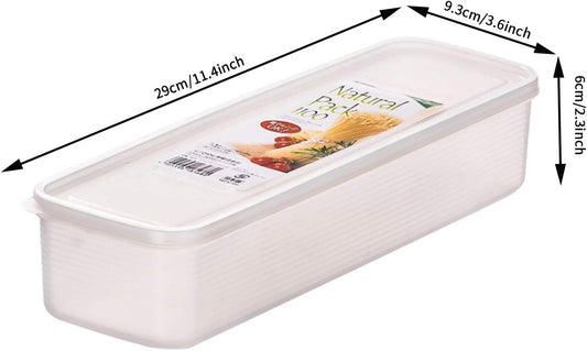 2Pcs Pasta Storage Container Kitchen Spaghetti Food Storage Box - Noodle Canister With Lid for Spaghetti, Noodles, Pasta, Eggs, Fruits Snacks (2Pcs)