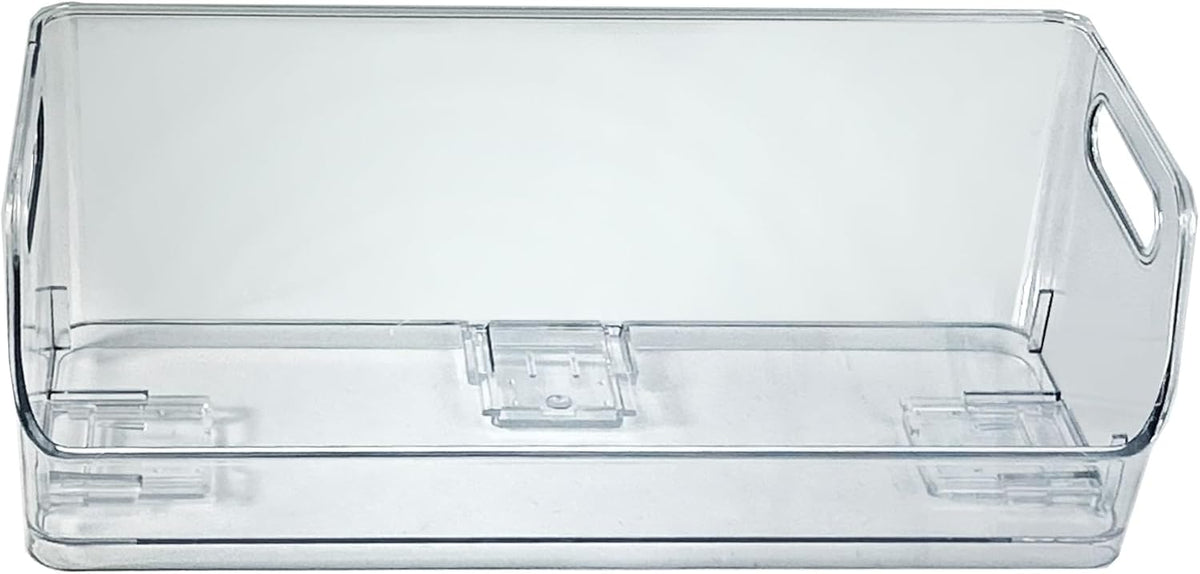 Azar Displays 556754-4PK Stackable Narrow Pantry Storage Bin Clear Organizer BPA-Free Plastic Fridge Cabinet Refrigerator Pantry Organization and Storage (Pack of 4)