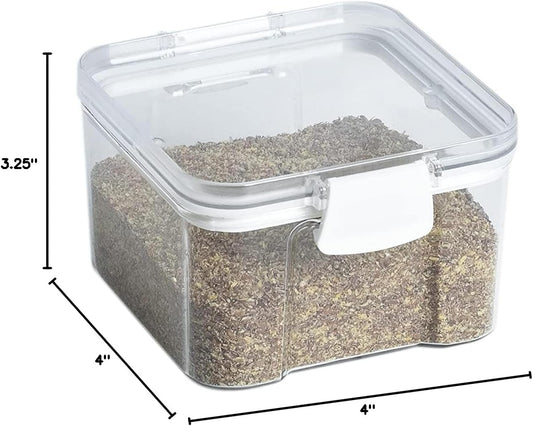 Kitchen Spaces Food Storage Container, 7.5 Cup Capacity, Airtight Lid Seal, Compact and Stackable, Ideal for Pasta, Grains, or Snacks, BPA-Free Plastic, Extra Large