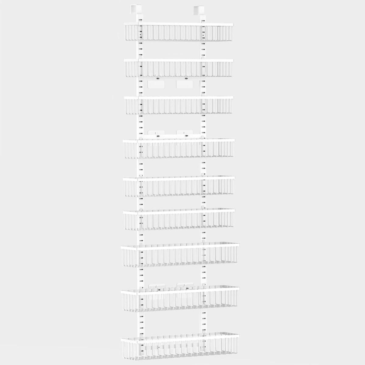 Moforoco White Over The Door Pantry Organizer, Pantry Organization and Storage, Metal Hanging Spice Rack Shelves Door, Seasoning Shelves, Laundry Room Organization, House and Kitchen Essentials