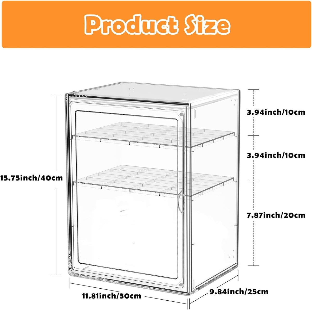 Baby Bottle Organizer,Adjustable Height Bottle Storage Organizer Baby for Bottles, Pacifiers, Pump Parts, Clear Organizer for Countertop, Cabinet,Vanity, Bathroom,Large