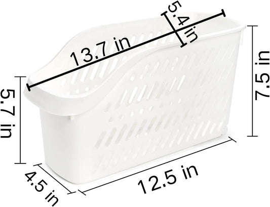 Coloch 4 Pack Plastic Under Sink Organizer with Wheels, Roll Out Bottle Organization Bins Narrow Kitchen Cabinet Organizers Multifunctional Plastic Organizer Basket for Under Sink, Kitchen, Bathroom