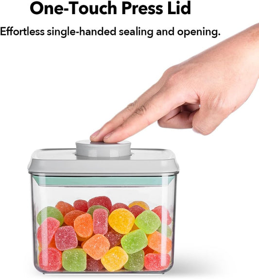 Airtight Food Storage Container with One-Touch Lid, 2.8 QT / 2.65 L Stackable BPA-Free PET for Coffee, Sugar, Spices & Pantry Organization.