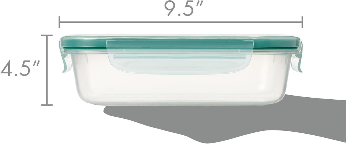 OXO Good Grips 1.6 Cup Smart Seal Leakproof Glass Rectangle Airtight Food Storage Container