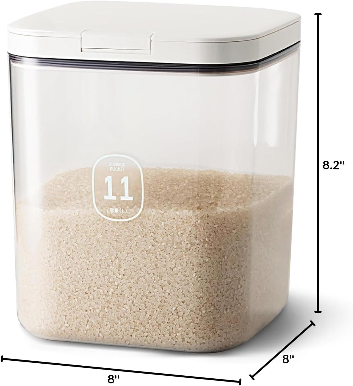Flour Container - 5.5 L /5.81qt/5kg Large Flour Dispenser Keep Your Flour Fresh and Dry Easily with Kitchen Essential