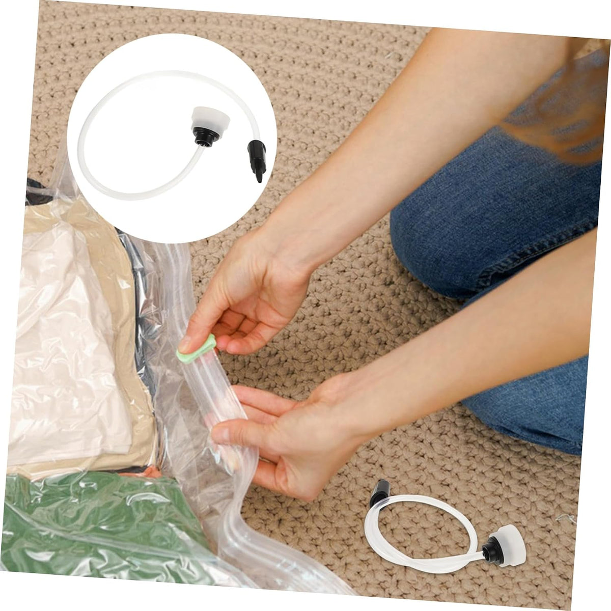 2 Pcs Vacuum Sealer Hose Adapter - Food Storage Vacuum Sealing Attachments for Kitchen Use
