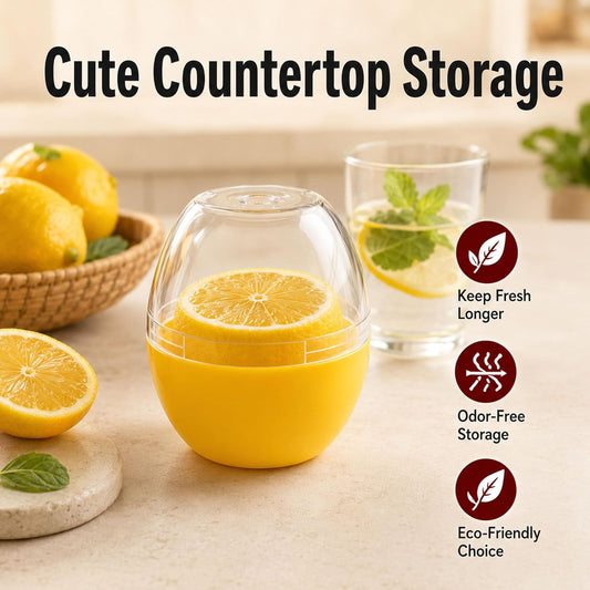 Lemon Keeper Lemon Saver Lemon Storage Containers Reusable Lemon Holder Organizer