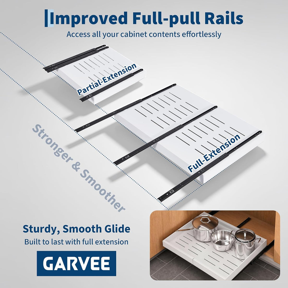 2 Pack Pull Out Cabinet Organizers, Expandable 12.2"-18.9" Width