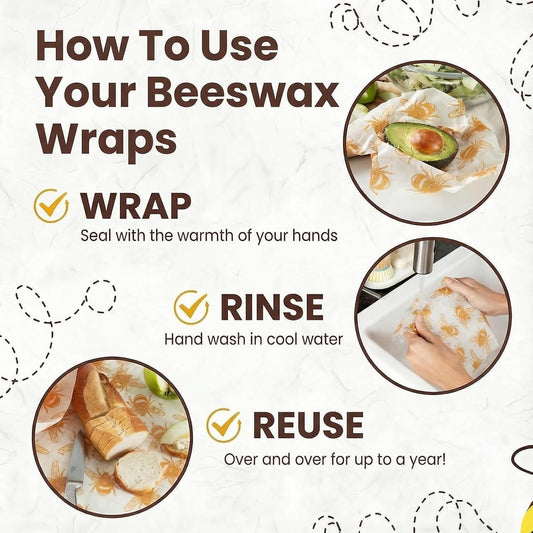 14x55 Inch Beeswax Wrap Roll for Food, Cut to Size Paper