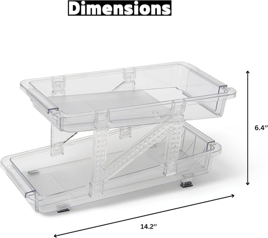GAROOD Expandable Soda Can Organizer – Drink Organizer for Fridge, Soda Can Organizer for Refrigerator, Can Dispenser for Fridge, Pantry Can Organizer & Canned Food Organizer Storage - TWO PACK