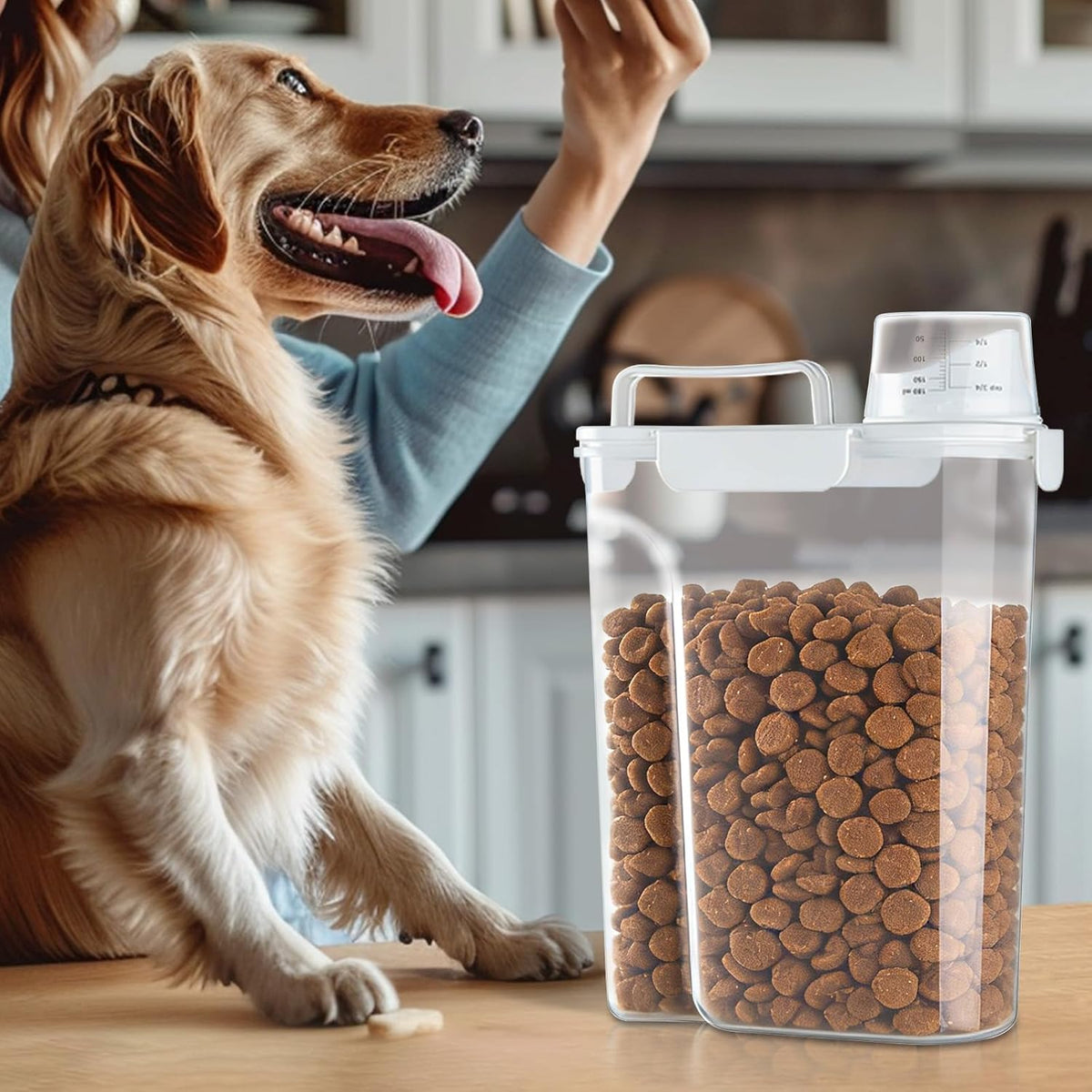 FrutPunch Rice Container,Rice Storage Container,3-5 Lbs Tcereal Storage Container,Suitable for Home Kitchen Rice, Soybean Food Storage,Pet Food Storage Containers (2.3, Liters)