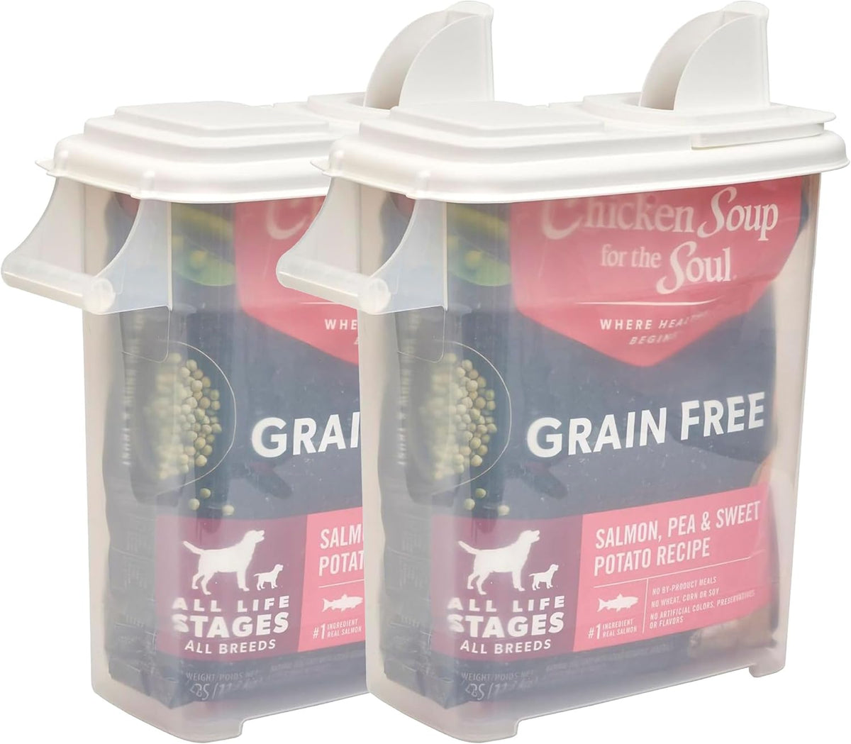 Buddeez Airtight Pet Food Storage Container - 50 QT/50 LB Capacity Dog Food Storage Container - Cat Food Container, Bird Seed Storage Container, Rolling Storage Bin, Air Tight with Handle & Scoop