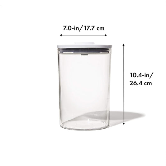 OXO Good Grips Round POP Container– 3.3 Qt for rice, pasta and more, White