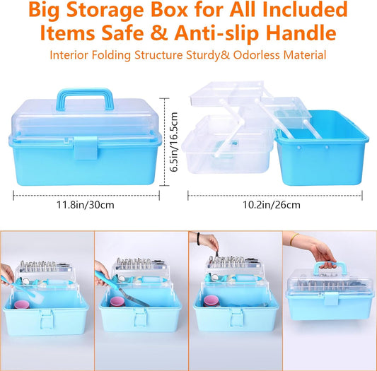 13 Inch Cake Decorating Storage Case, Suitable for Storing Baking Supplies (NOT INCLUDED), Blue