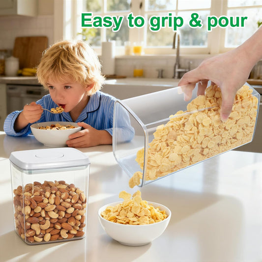 TBMax Rice Flour Storage Container with Automatic Flip-up Lid 25 Lbs | 12.68 Qt, Tall and Narrow Food Storage Flour Bin for Kitchen Pantry Organization, Pet Dog Cat Food Storage Container