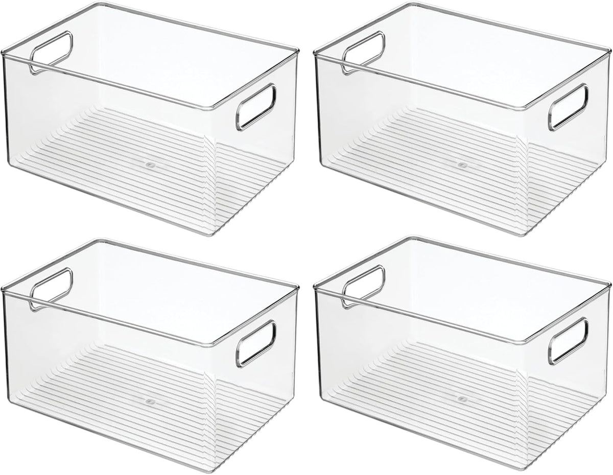 iDesign Recycled Plastic Pantry Storage Bin – Linus Collection - Clear